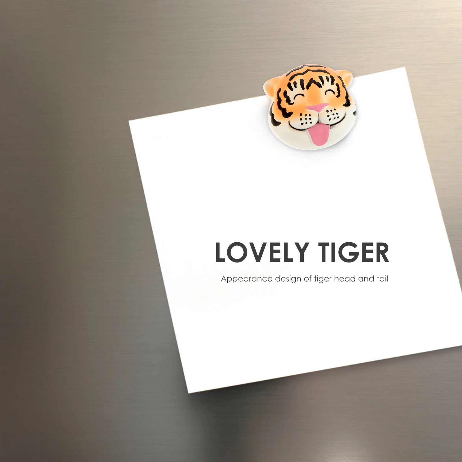 

2pcs Tiger Refrigerator Sticker Resin Decorative Ornament Creative Kitchen Home Decoration Long Lasting Freezer Sticker