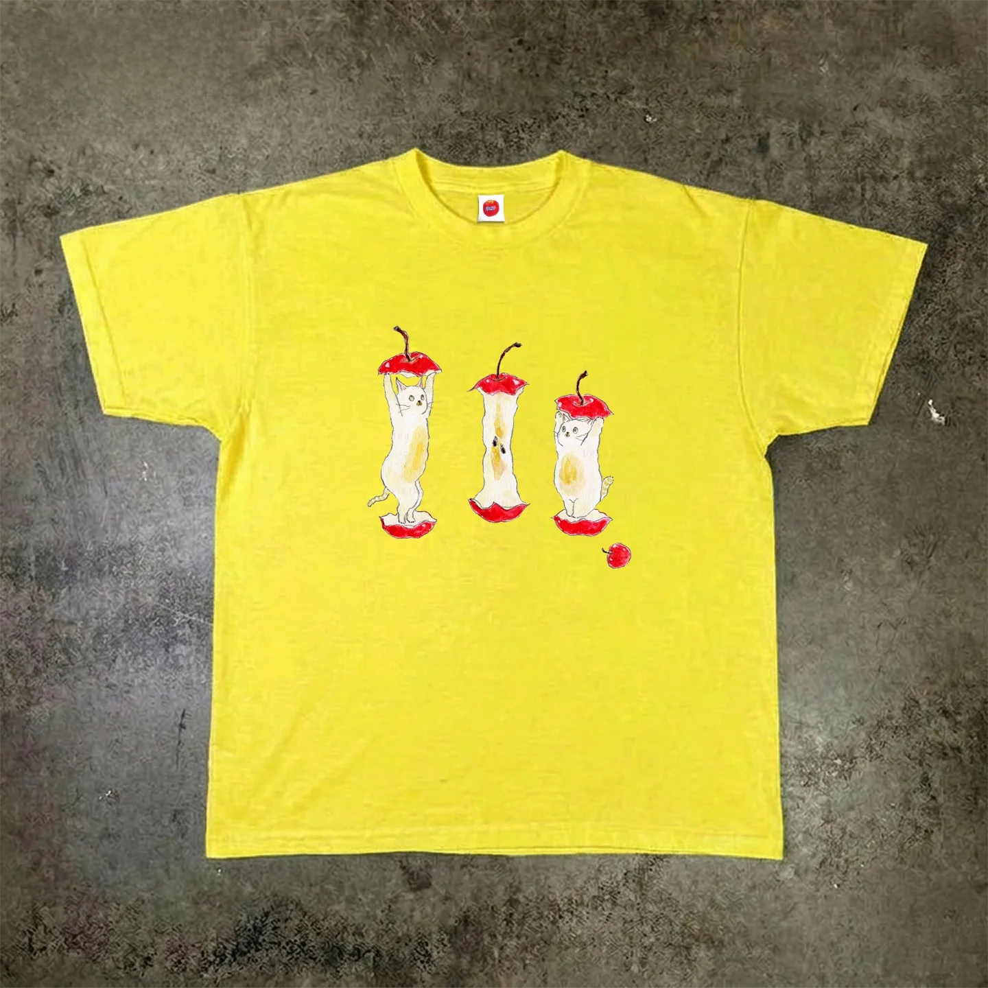 

Creative Couples Loose Fit Short Sleeve T-Shirt Sweet And Spicy Style Versatile Casual Wear Chinese Brand Unisex Summer Top