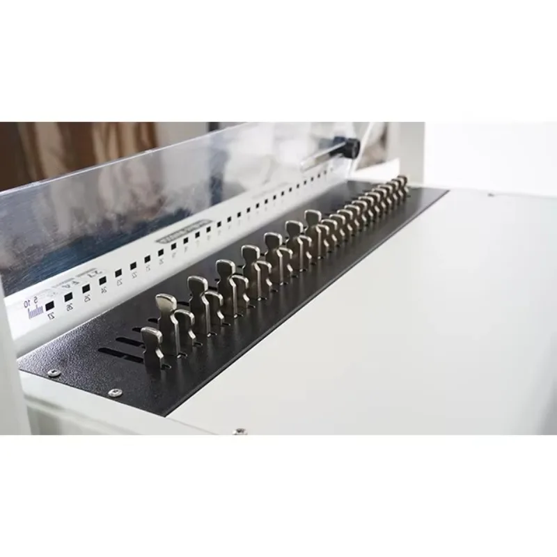 Factory Direct Sale Heavy Duty WM600A Double 2:1 Wire Book Manual F4 Size 27 Holes Binding Machine for Office Home Use