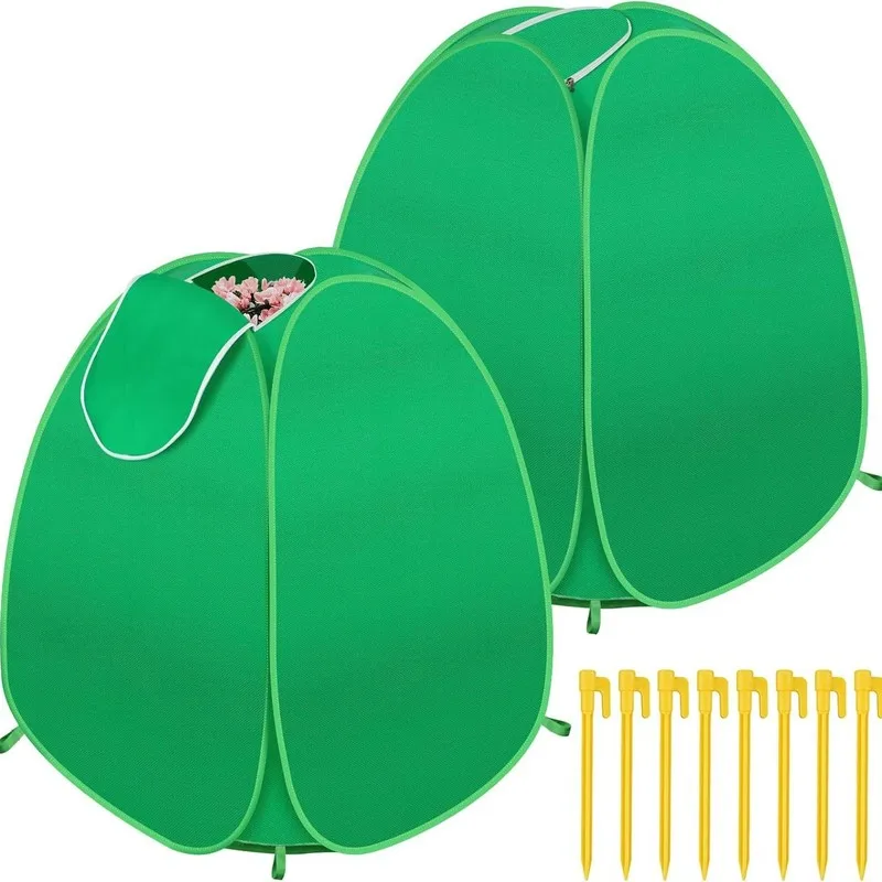 Pop-Up Plant Frost Cover, Foldable Nonwoven Garden Tent with Steel Wire Frame for Shrubs, Vegetables and Potted Plant Protection - view 6