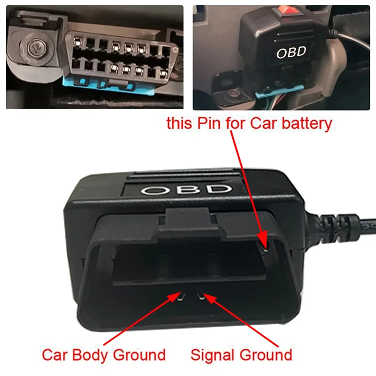 Kit de cables duros DVR para coche, protección de baja vol, puerto USB de 5V, 3A, Cable de carga para coche, cámara OBD, accesorio de monitoreo de estacionamiento 24H