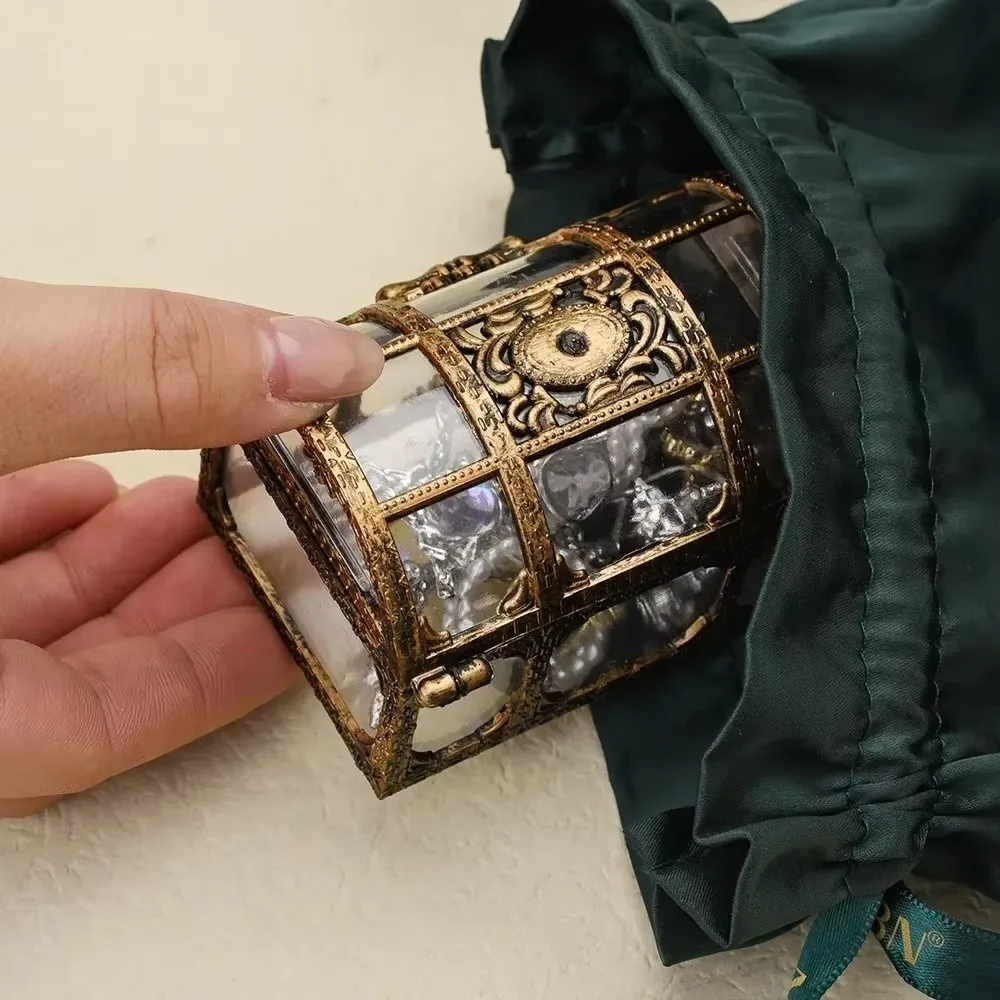Trinket Box Transparent Treasure Chest Portable Sturdy Gem Box Plastic Decorative Pirate Chest Play