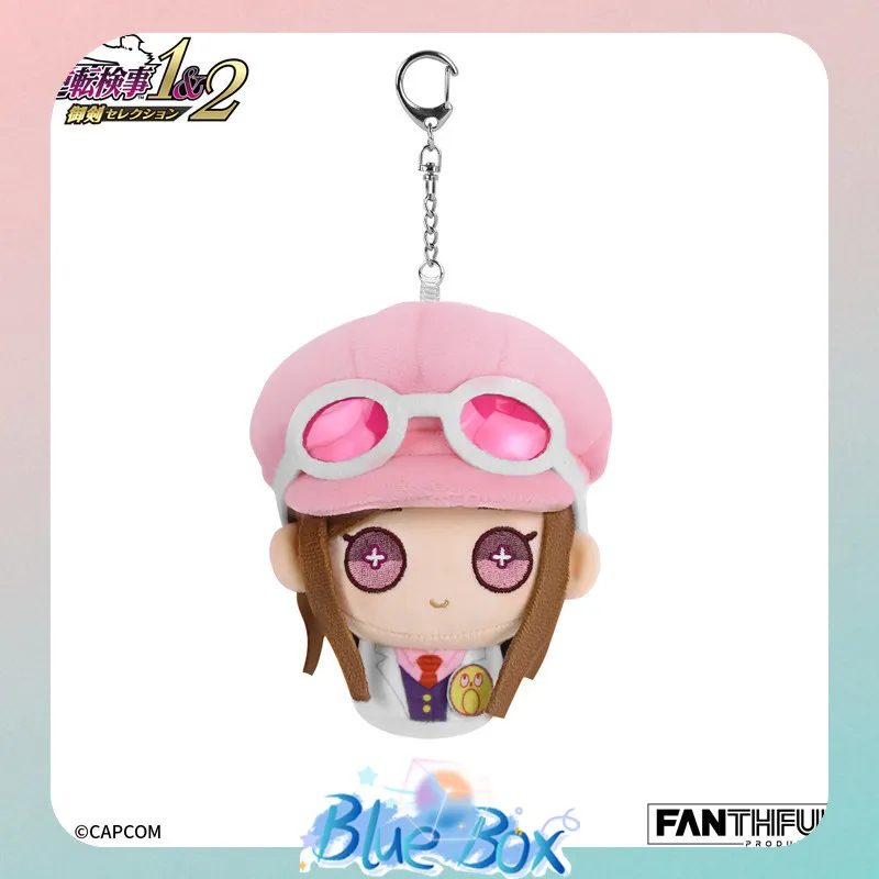 FANTHFUL Officiel Ace Attorney Investigations Porte-clés en peluche Miles Edgeworth Wendy Oldbag Breloque de sac en peluche Merchandising de jeu En stock