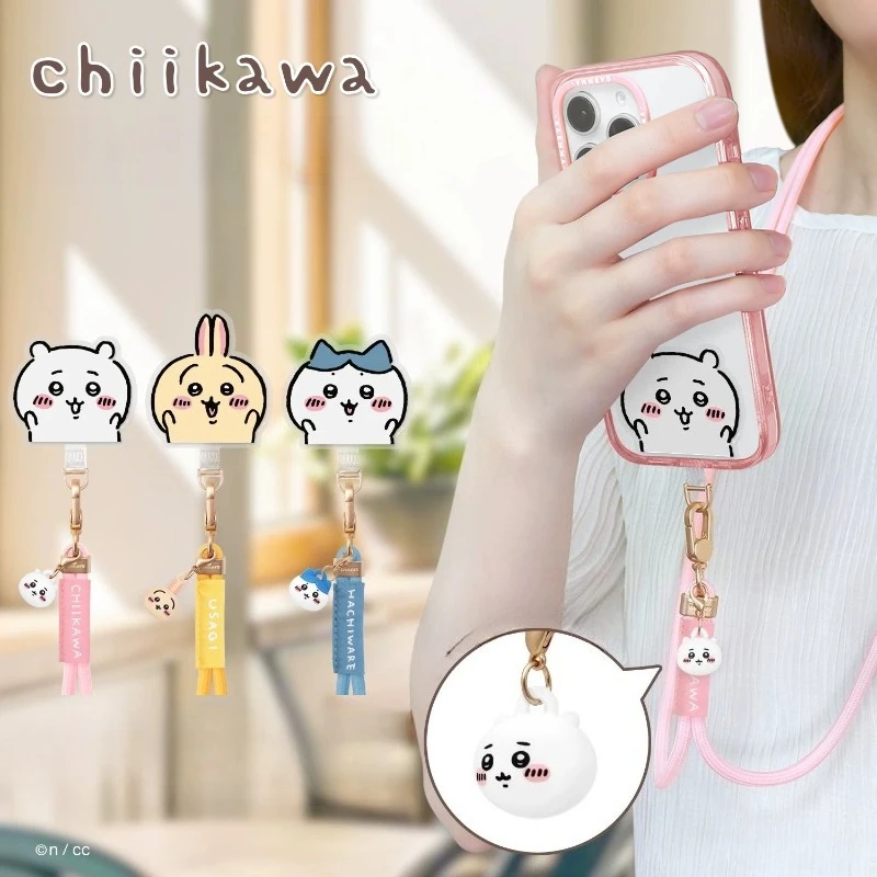 Chiikawa Hachiware Usagi Kawaii Anime Cartoon Mobile Phone Lanyard Crossbody Portable Around The Neck Anti-loss Strap Fashion