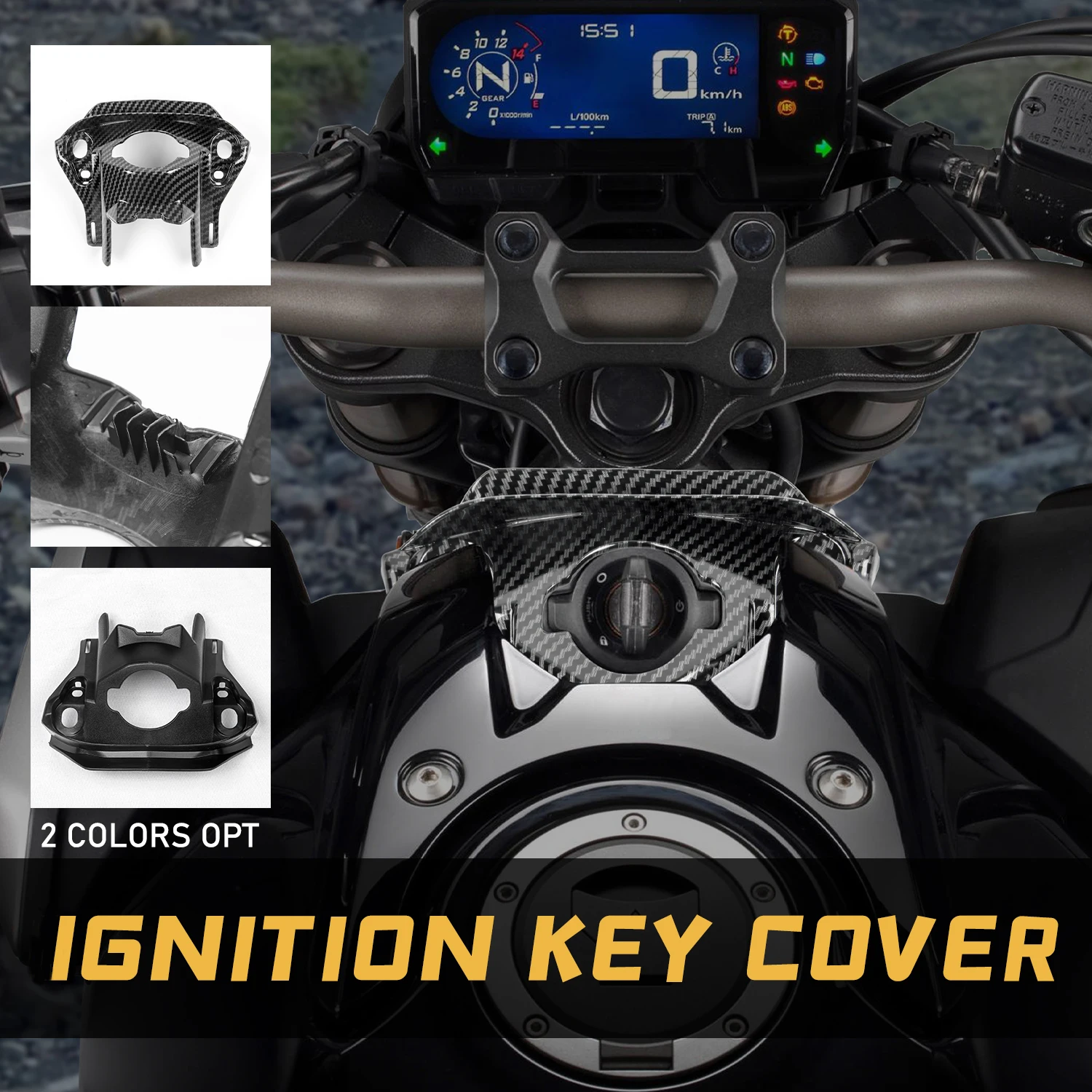 دراجة نارية غطاء خزان الوقود مفتاح إشعال حلقة الحرس حماية غير مصبوغ اكسسوارات لهوندا CB650R CBR650R 2019-2025 2024 2023