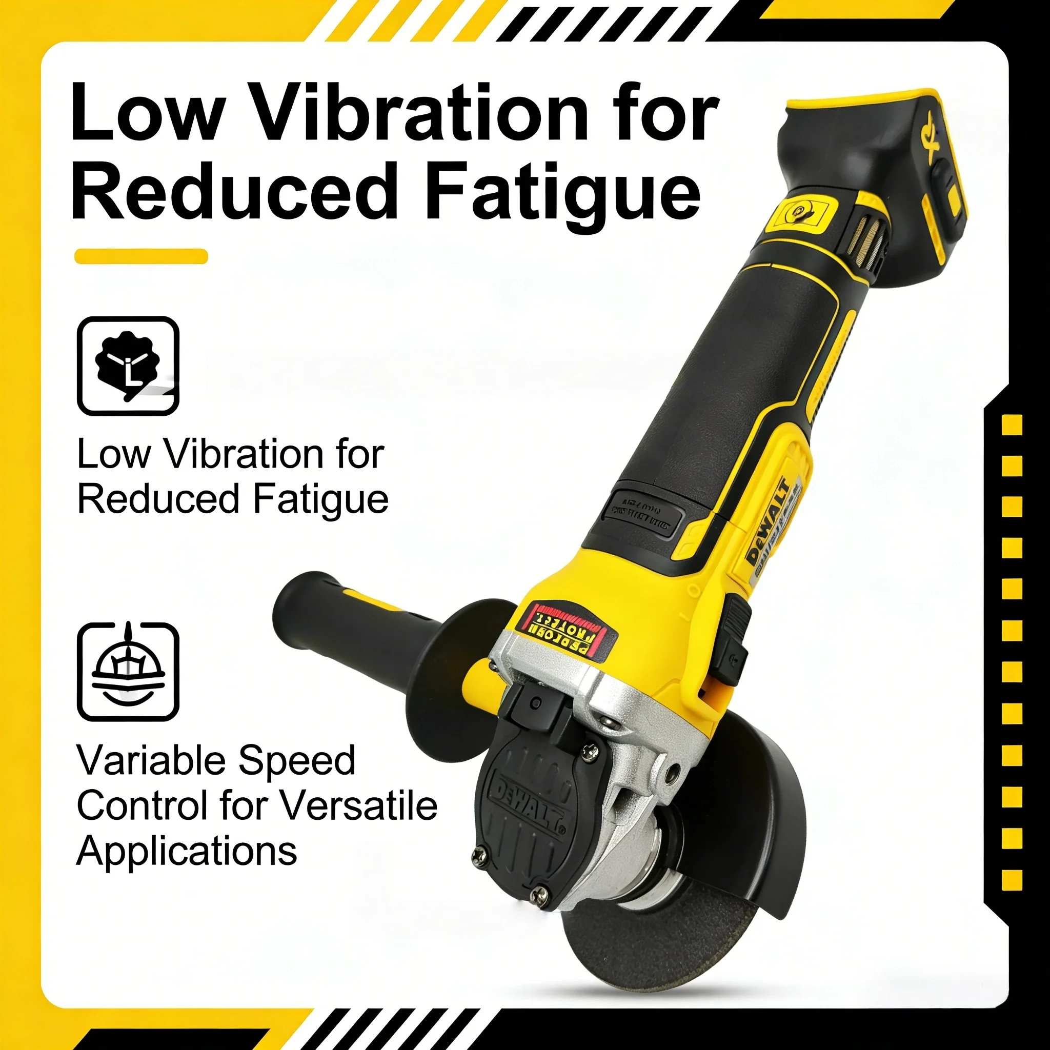 DEWALT DCG405 125mm flat head angle grinder bare machine tool cutting machine brushless 18V lithium battery tools(no battery)