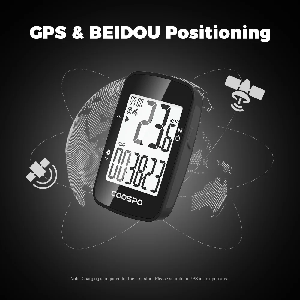COOSPO BC26 جهاز كمبيوتر لاسلكي للدراجة GPS عداد السرعة عداد المسافات Bluetooth5.0 APP مزامنة مقاوم للماء دراجة الطريق دراجة جبلية