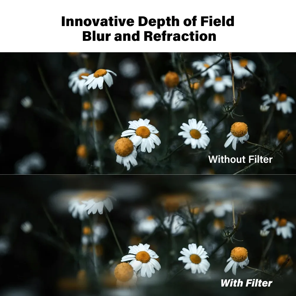 Center Field Split Diopter Lens Filter Camera Linear Prism Filter Blur Prism Center Filter Innovative Photography Videography