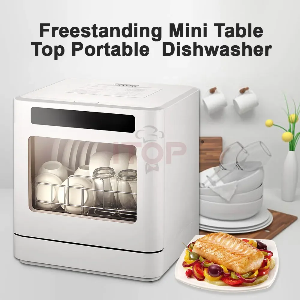 Hot Selling Dishwasher Countertop 800W Automatic Bar Glass Washing Machine Hot Air Drying Lavavajillas