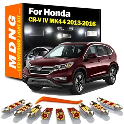 MDNG 14Pcs LED Interior Map Dome License Plate Light Kit For Honda CRV CR-V IV MK4 4 2013 2014 2015 2016 Trunk Sun Visor Lamp