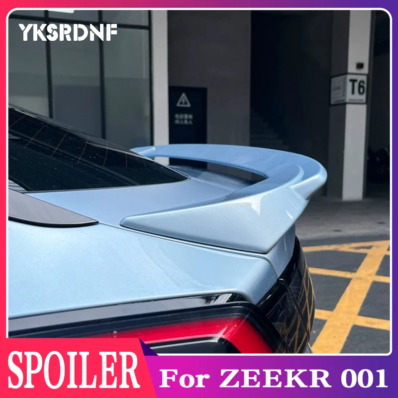 

For ZEEKR 001 2021-2023 Zeekr Car Accessories 1Pcs ABS Plastic Unpainted Color Rear Spoiler Wing Trunk Lid Cover Car Styling