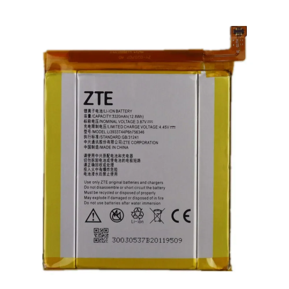 2024 Years LI3931T44P8h756346 100% Original Battery For ZTE Axon 7 A2017 7S A2018 Grand X4 Z956 Z957 3320mAh Battery Bateria