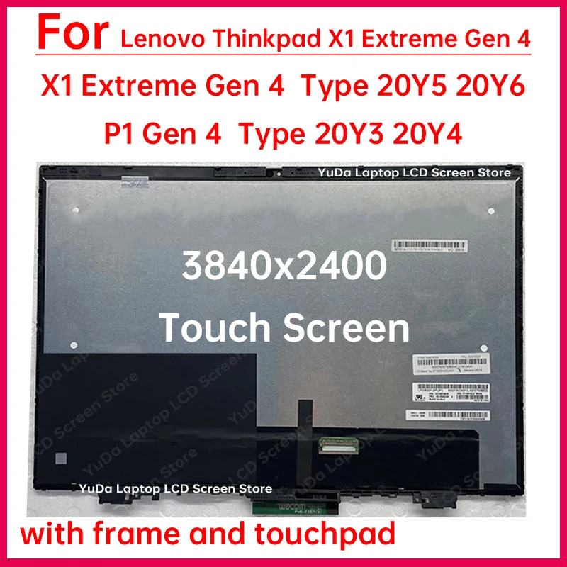 

16-дюймовый сенсорный экран для Lenovo ThinkPad X1 Extreme Gen 4 20Y5 20Y6 P1 Gen 4 20Y3 20Y4, замена преобразователя ЖК-дисплея в сборе