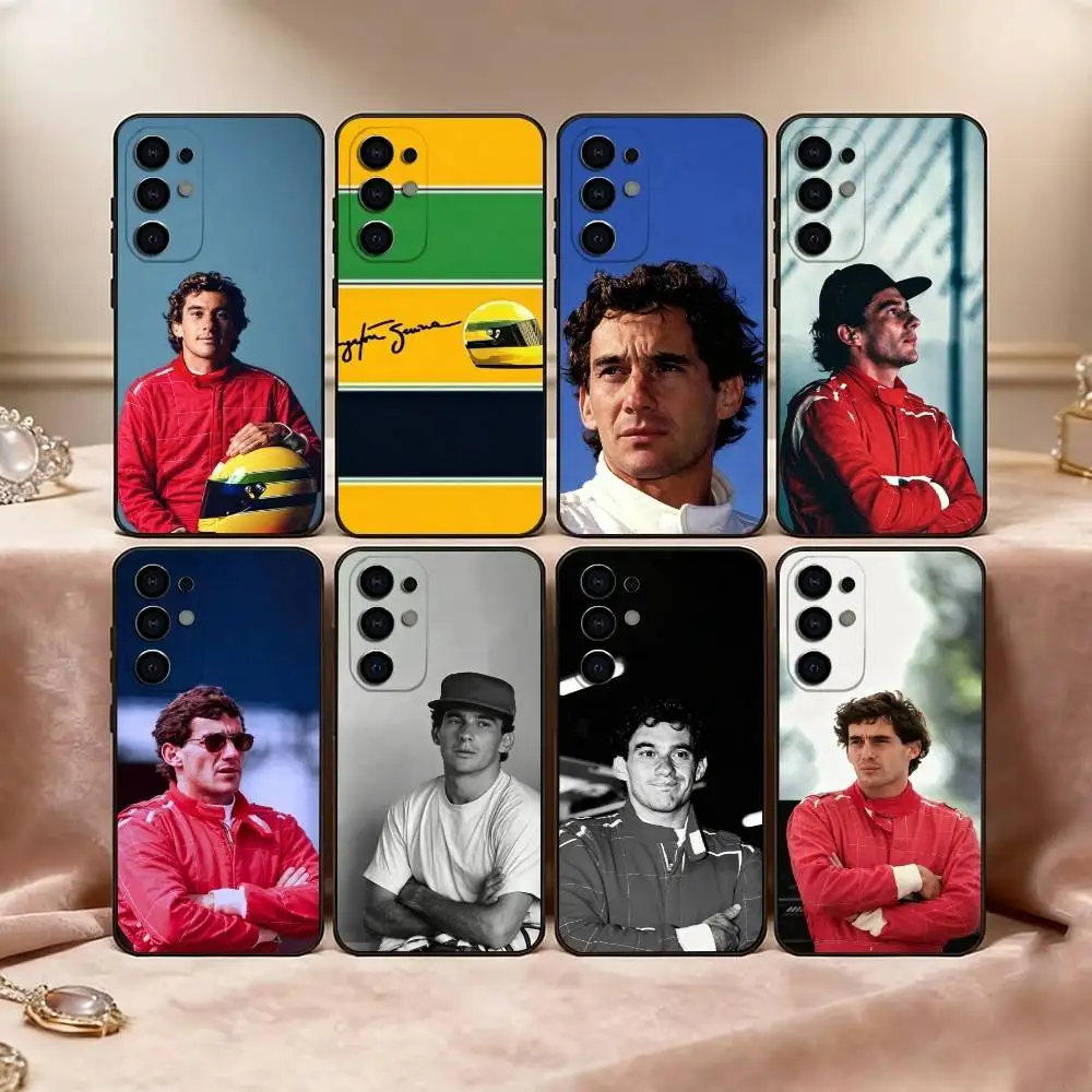 Racing Driver A-Ayrton S-Senna Phone Case For Samsung S25,S24,S21,S22,S23,S30,Ultra,S20,Plus,Fe,Lite,Note,10,Black Cover