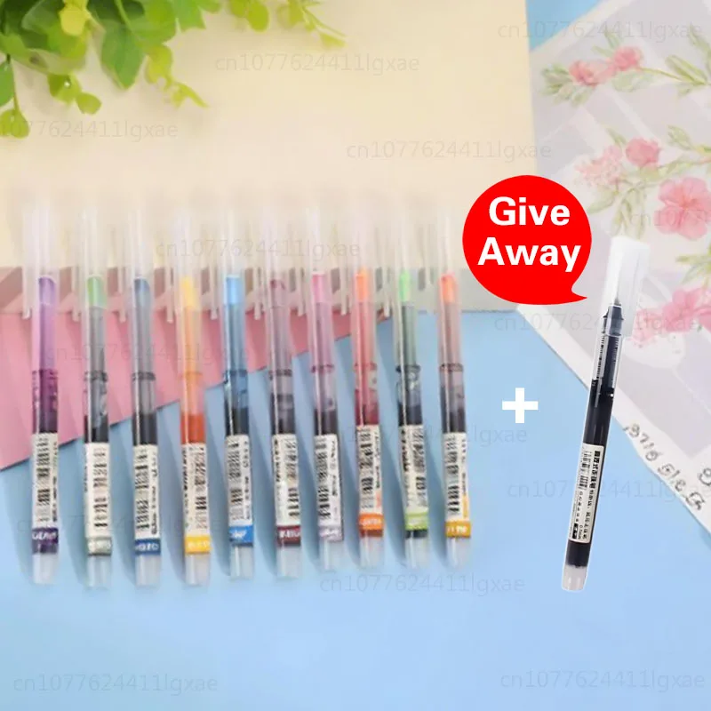 10 stuks hoge kwaliteit naaldtype gelpen rechte vloeibare balpennen perfecte kawaii briefpapier voor school/kantoor schrijfbenodigdheden