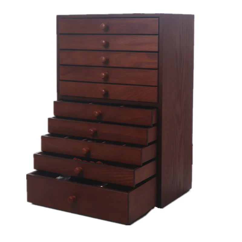 

Jewelry box European high-end luxury large-capacity wooden ancient Chinese style exquisite multi-layer