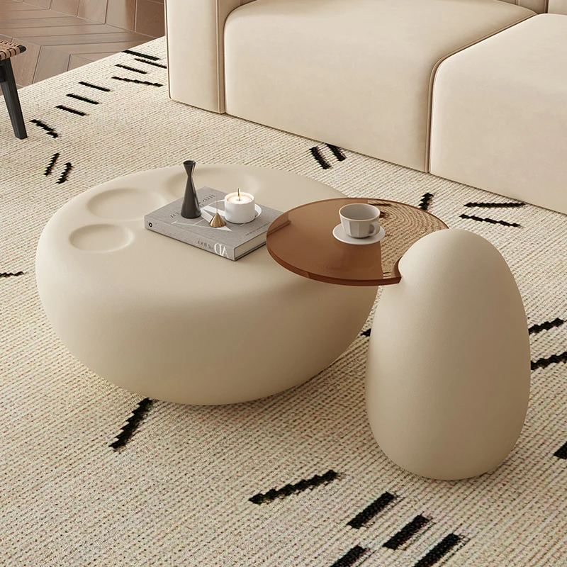

Display Minimalist Coffee Tables Set White Aesthetic Unique Coffee Tables Cute Premium Glam Nordic Mesa Centro Table Bedroom