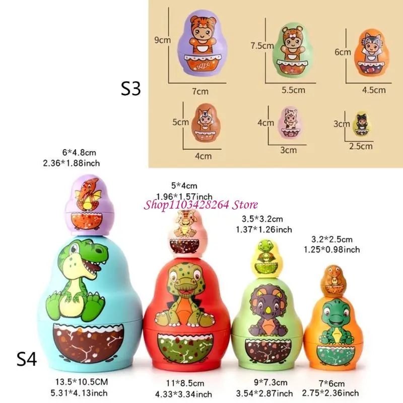 Tương tác Nesting Doll Trẻ Sinh nhật Đồ chơi xếp chồng Giáng sinh cho bé trai