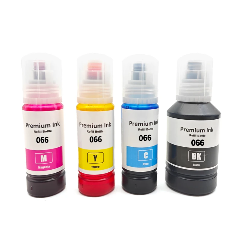 4color 1set 066 Ink Compatible For Epsn Ecotank L4366 L4368 L6378 L6379 L6398 L6376 Printer Refill dye ink