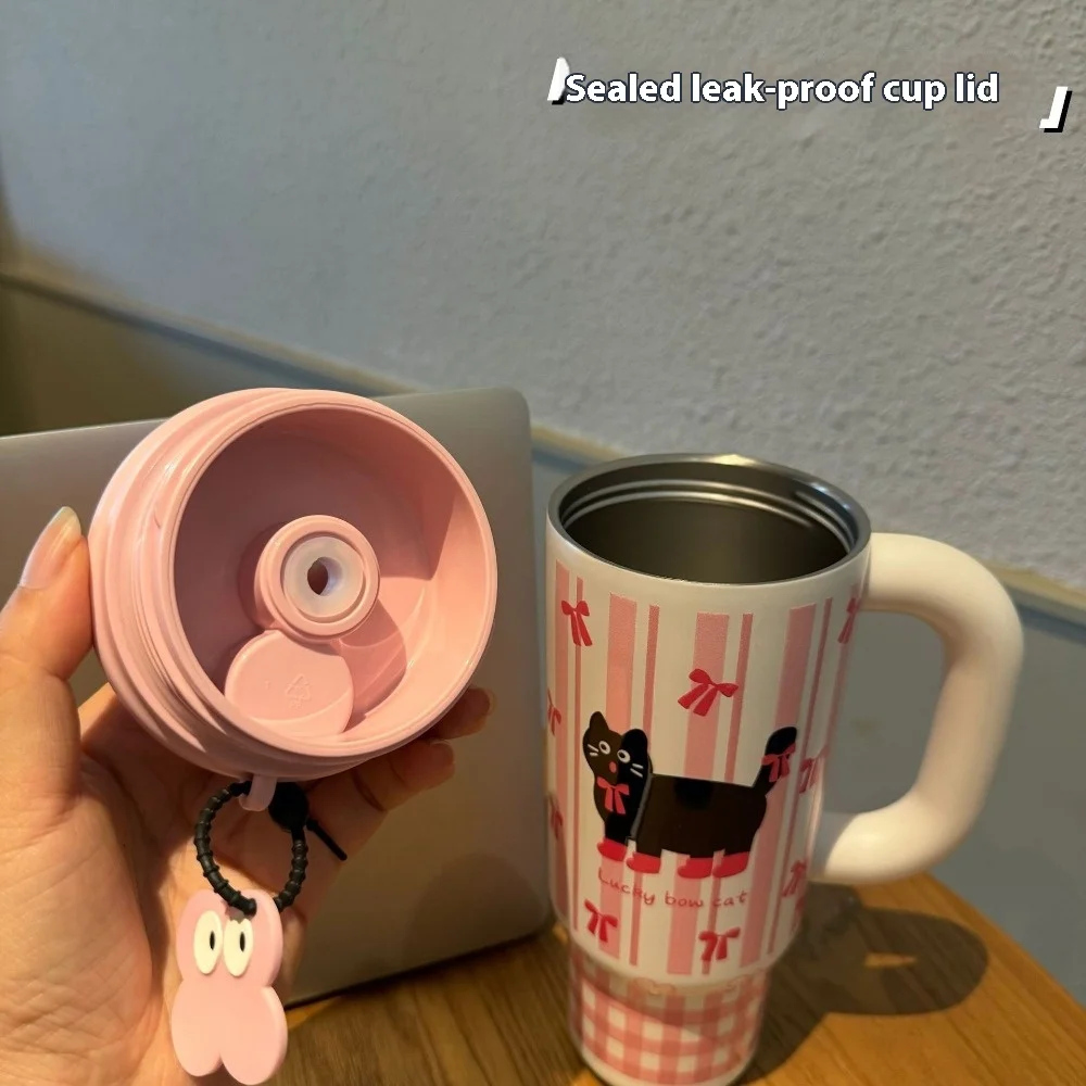 24 Oz 700 Ml Tumbler Ijs Cup Rvs Vacuüm Geïsoleerde Koffiekopje Warm Houden Koude Thermoskan Bier Water mok Met Handvat