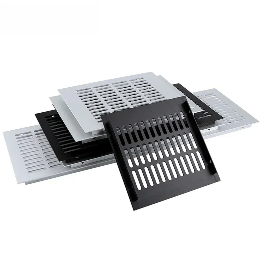200mm Air Vent Cover Rectangular Ventilation Grille Wardrobe Shoe Closet Cabinet Breathable Mesh Aluminum Alloy Air Vent Grille