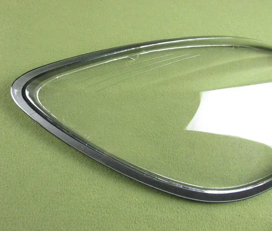 For Porsche Cayman Boxster 981 Headlight Transparent Lampshade Headlamp Cover Shell Headlights Lens Plexiglass Silver Grey Edge