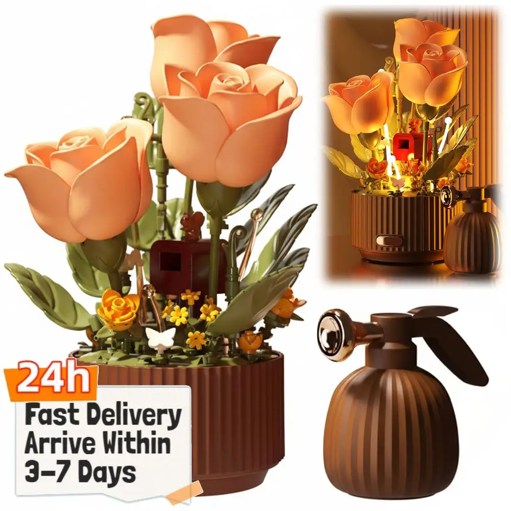 

Креативный ботанический конструктор-букет с дистанционным управлением, автоматическим раскрытием цветов, светом и звуком – подарок для женщин