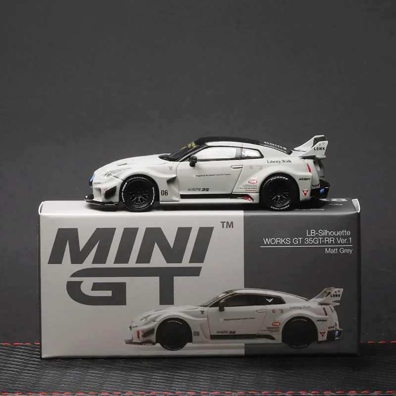MINIGT Diecast 1:64 Scale LB WORKS GTR R35 Alloy Car Model Static Display Collectible Toy Gift Souvenir