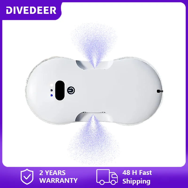 DIVEDEER automatic intelligent window cleaner robot nanoscale atomized water spray robot home two-way water spray model