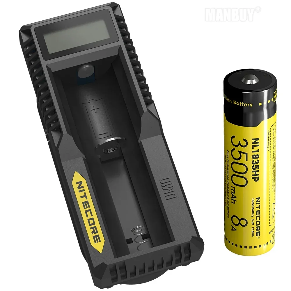 Top sales Nitecore NL1835HP High Performance 18650 3500mAh 3.6V 12.6Wh 8A Protected Li-ion Button  Battery  Drain Devices