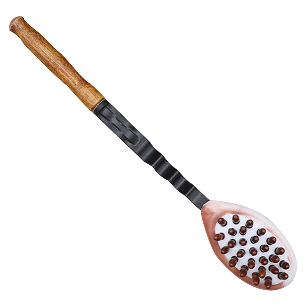 

Multifunctional Massage Hammer Massagers Tool Back Hand Held Muscle Wooden Beads