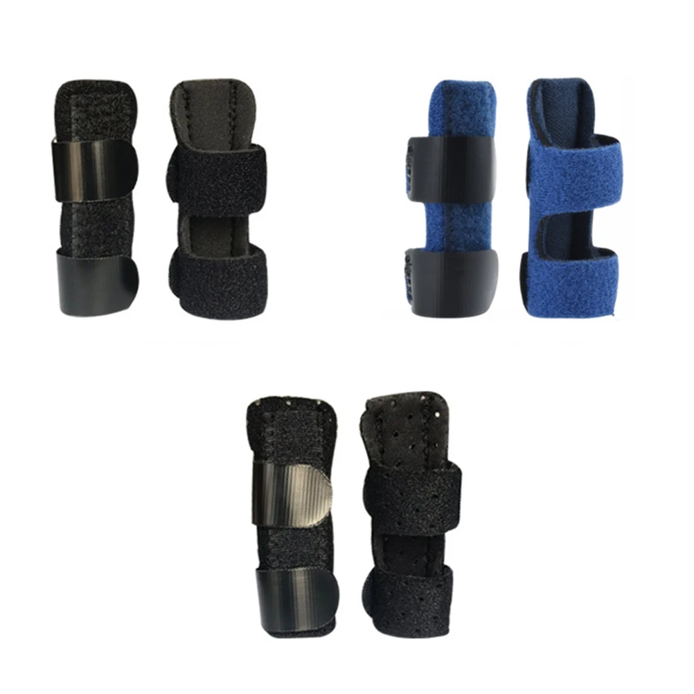 

2pcs Fracture Splint Durable Finger Extension Brace Black Medical Post Stroke Arthritis Tendonitis Pain Relief Health Care