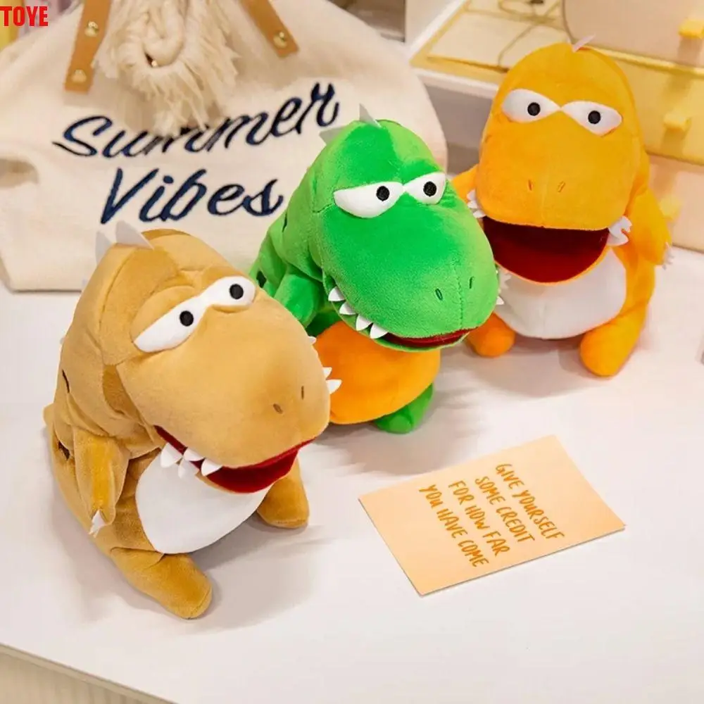 Burattino a mano in peluche di dinosauro interattivo genitore-figlio Bocca grande Educazione precoce Dinosauro Cosplay Collezione di bambole di peluche Cartoon