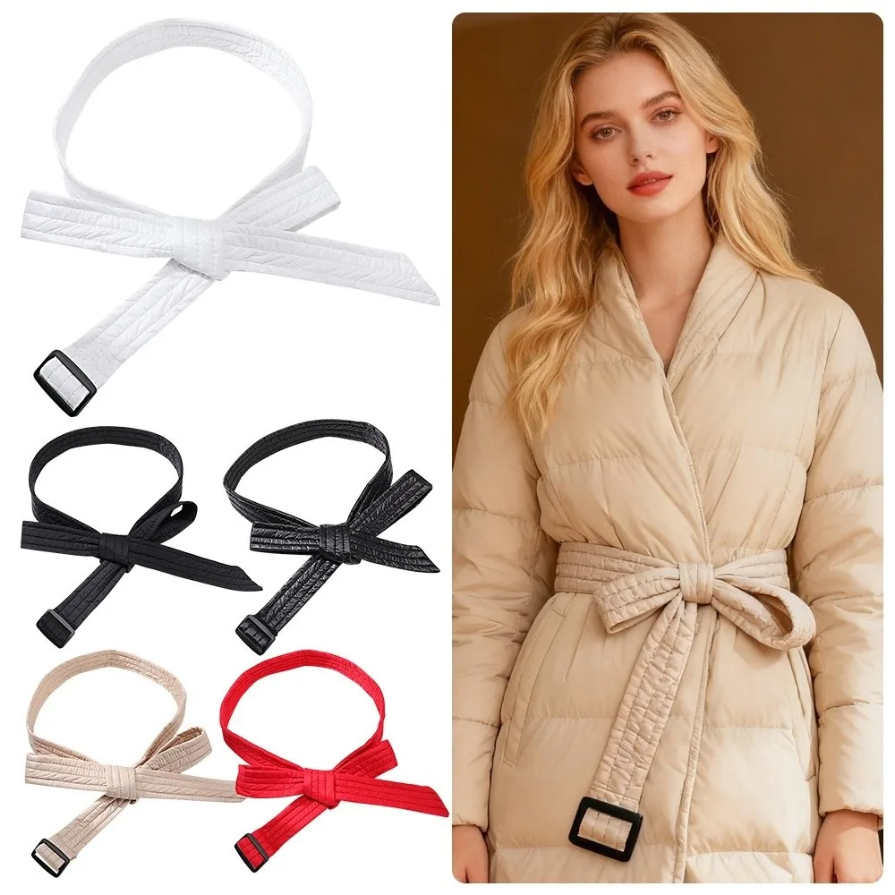

Повседневное универсальное пальто, пояс 190 см, длина 3 см, широкий пуховик, однотонный регулируемый пояс для пуховика для женщин