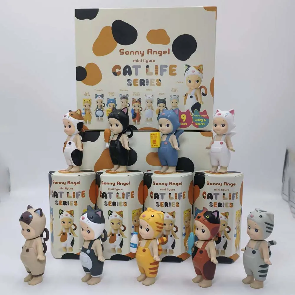Mini Sonny Blind Box Cat Life And Dog Time Series Sammlung Anime-Figur Ornament Puppe Fans Kinder Weihnachtsgeschenke