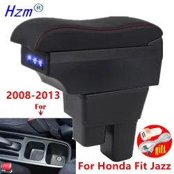 For Honda Jazz Armrest box For Honda Fit Jazz 2 Car Armrest Box 2008 2009 2010 2011 2012 2013 Storage box Curved Surface leather