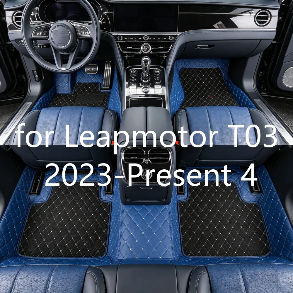 Luxuriöse Maßgefertigte Autofußmatten für Leapmotor T03 2023-heute, 4-Sitzer, strapazierfähige TPE-Gummimatten, wasserdicht, rutschfest, Innenraumschutzmatten 26S535
