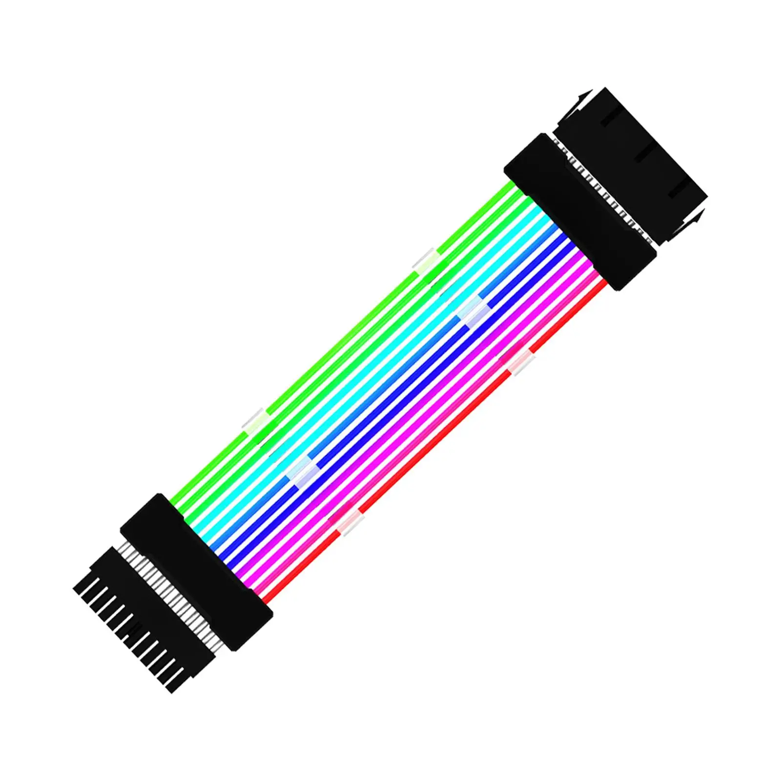 PCIe Cable PSU PC Cables Sleeved Cables Addressable Neon Color Line Extension RGB Cable PSU Connector Adapter for PC Case