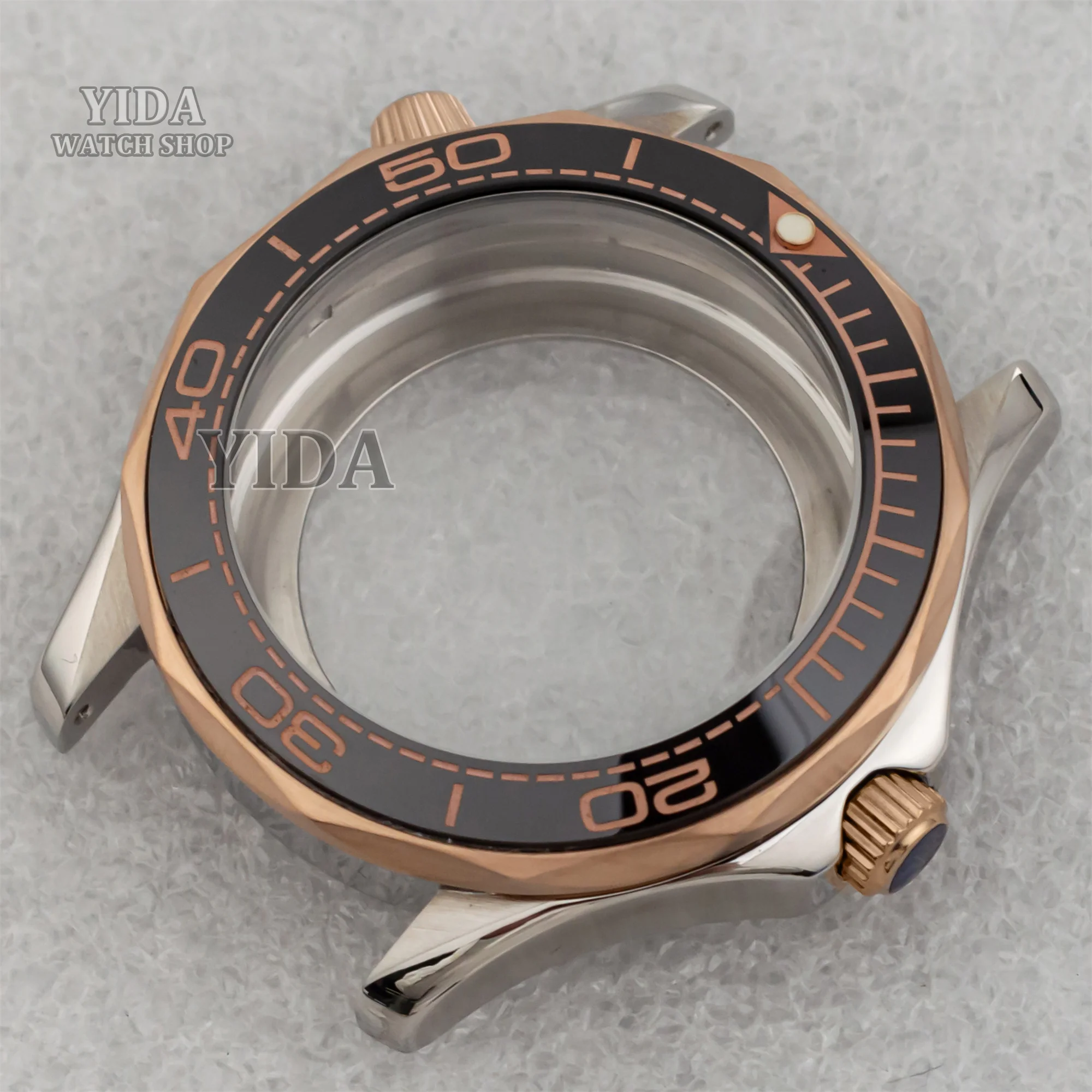 

Корпус часов NH35, 41 мм, розовое золото, нержавеющая сталь Seamaster 300, водонепроницаемый корпус NH35, NH36, автоматический механизм, детали циферблата 31 мм