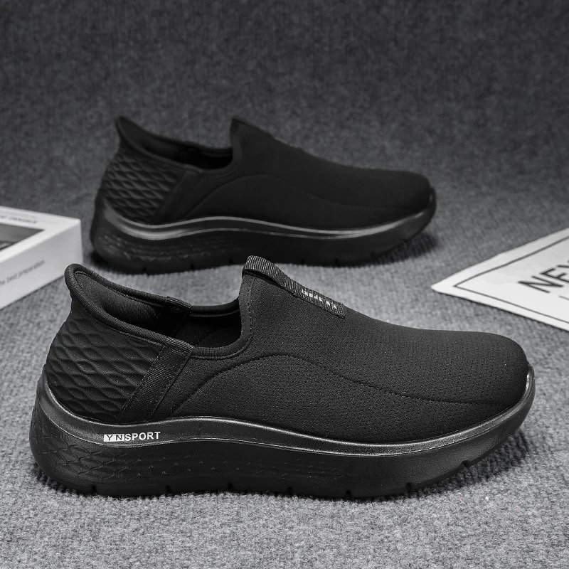 

Men's Slip-On oes Soft Bot Anti-Slip Work Travel Spring Youth Trend Korean Sle round Toe Low Heel Rubber Outsole