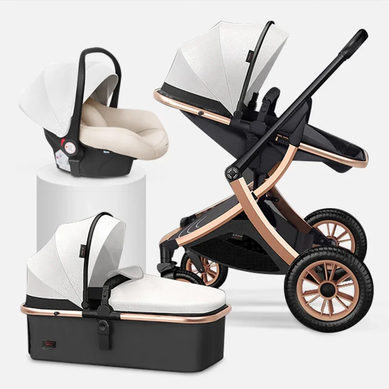 Cheap price baby pram carriage 3 in 1 multi-functional luxury baby stroller with Baby carry basket