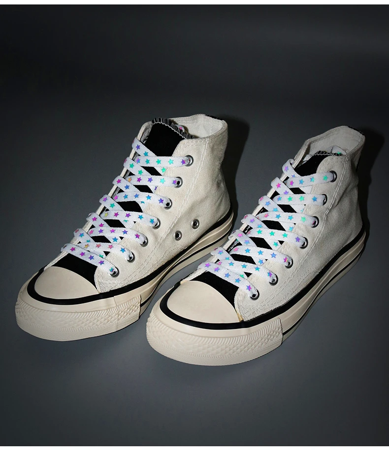 Flache, reflektierende, leuchtende Schuhbänder, die im Dunkeln leuchten, fluoreszierende Schuhbänder für Sneaker, besonders helle Schuhbänder, 1 Paar. – Detail 14
