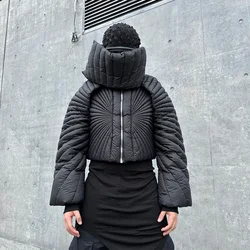 NIGO Men Women Winter Solid Color Detachable Neck Collar Short Long Sleeve Puffer Down Jacket Black Fit Coat #nigo8825