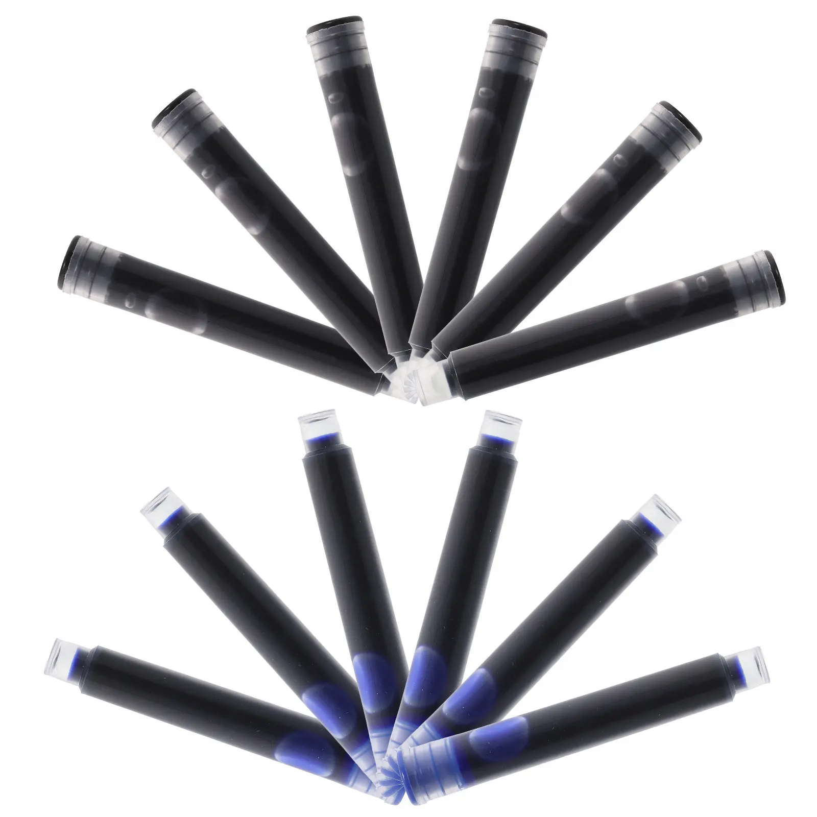 100Pcs Fountain Pen Ink Replacement Cartridges Convenient Reliable Long-Lasting Performance Multi-Use Refills for School Office