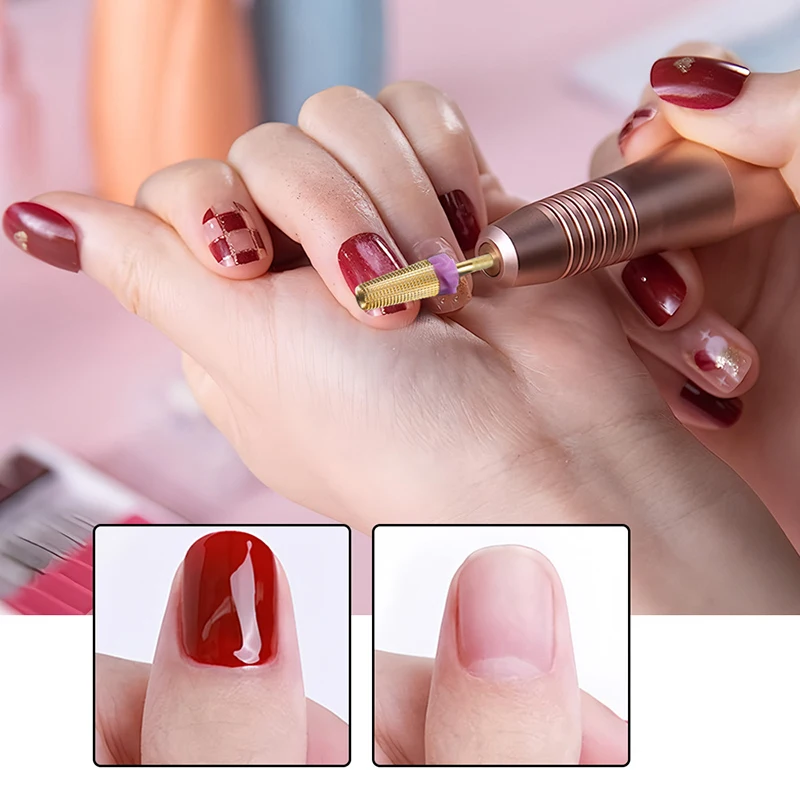 5 In1 Nail Drill Bit Electric Manicure File Quick Removal Nails Polish Grinding Head Cuticle Nail Polishing Head Nail Tools