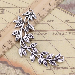 5pcs Charms Olive Branch 87x38mm Tibetan Bronze Silver Color Pendants Antique Jewelry Making DIY Handmade Craft