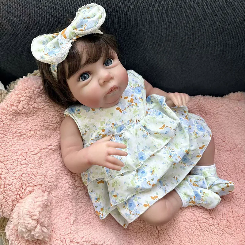 

18inch 45CM Reborn Newborn Baby Dolls Miley Soft Touch Lifelike Newborn Baby 3D Skin with Visible Veins Handmade Art Dolls
