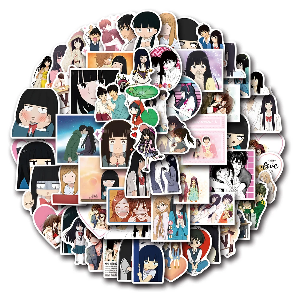 10/30/55pcs Del Fumetto Kimi Ni Todoke Adesivi Cute Anime Girl Kuronuma Sawako Decalcomanie FAI DA TE Bottiglia di Acqua Chitarra Telefono adesivo Decor