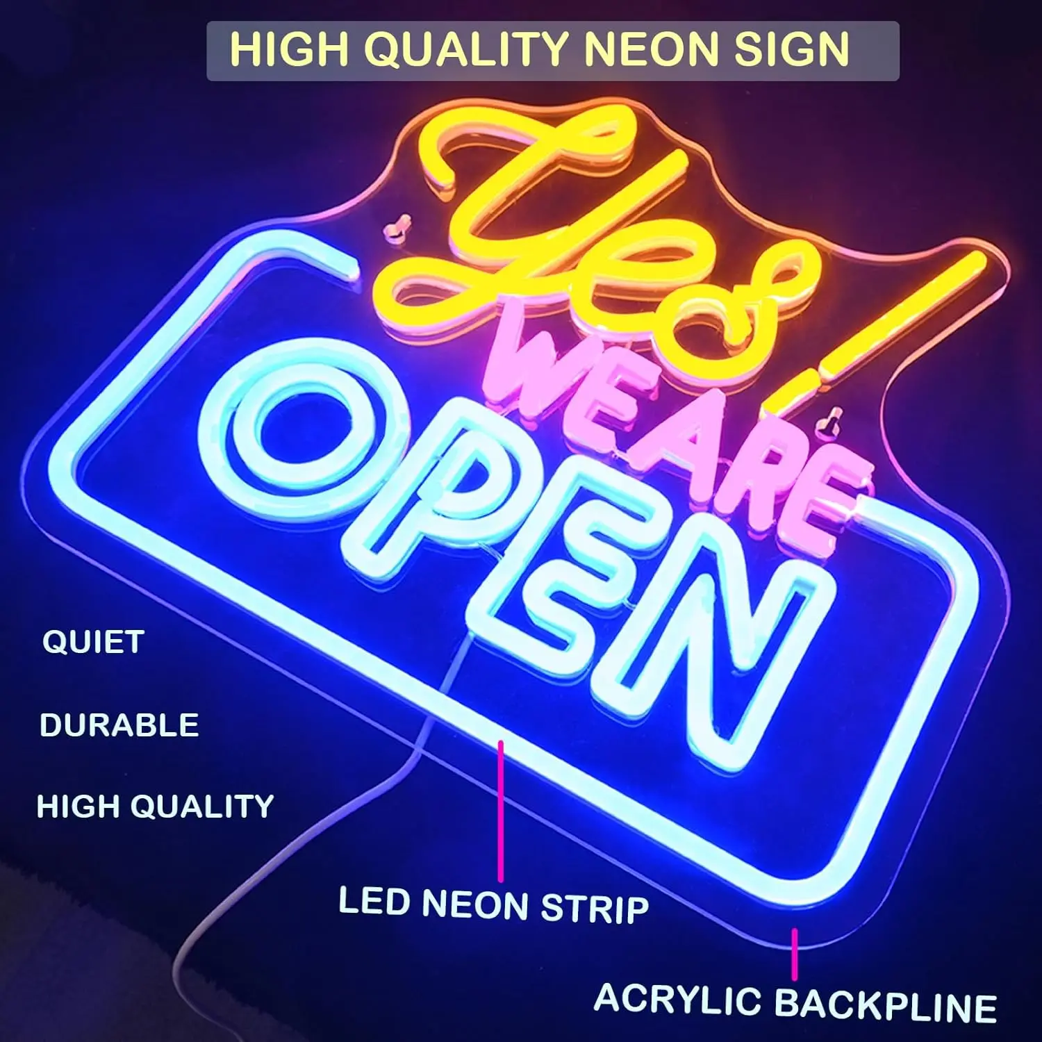 Open Neon Signs Dimmable Led Open Signs for Wall Decor Business Window Coffee Bar Kitchen Door Windows Shop Hotel Party