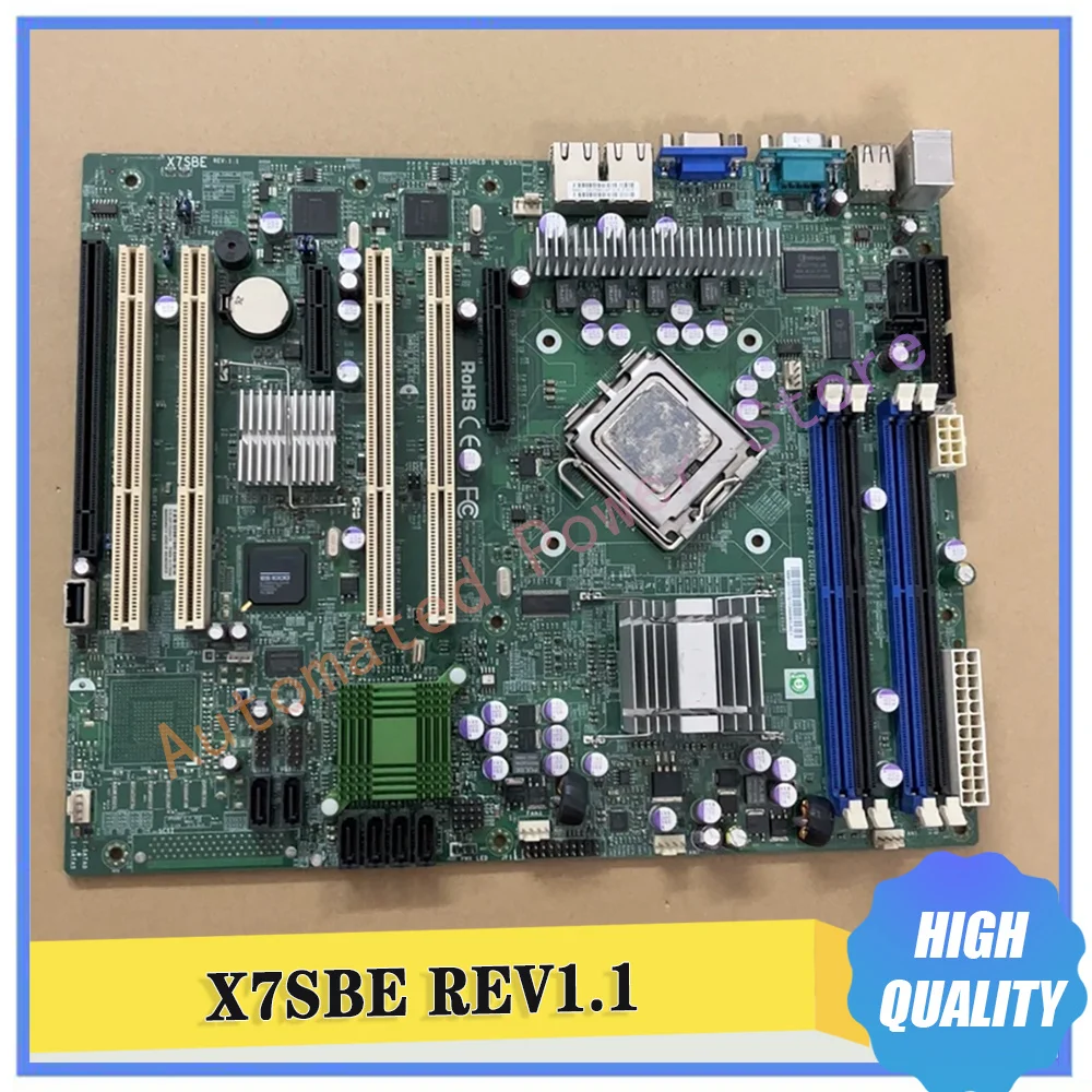 775 Pin Industrial Control Equipment Computer Motherboard X7SBE REV1.1 Dual Network Card Firewall Motherboard